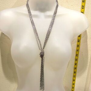 Stein Mart Chic Silver Tassel Necklace